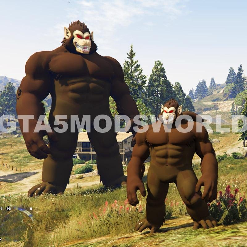 GTA 5 Mods Dragonball Kakarot - Gohan Oozaru ( small & big size)