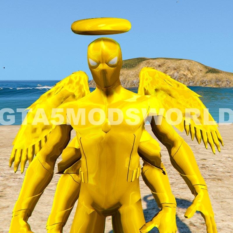 GTA 5 Mods spiderman gold 7
