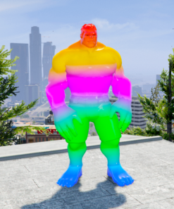 GTA 5 Mods HULK RAINBOW COLOUR