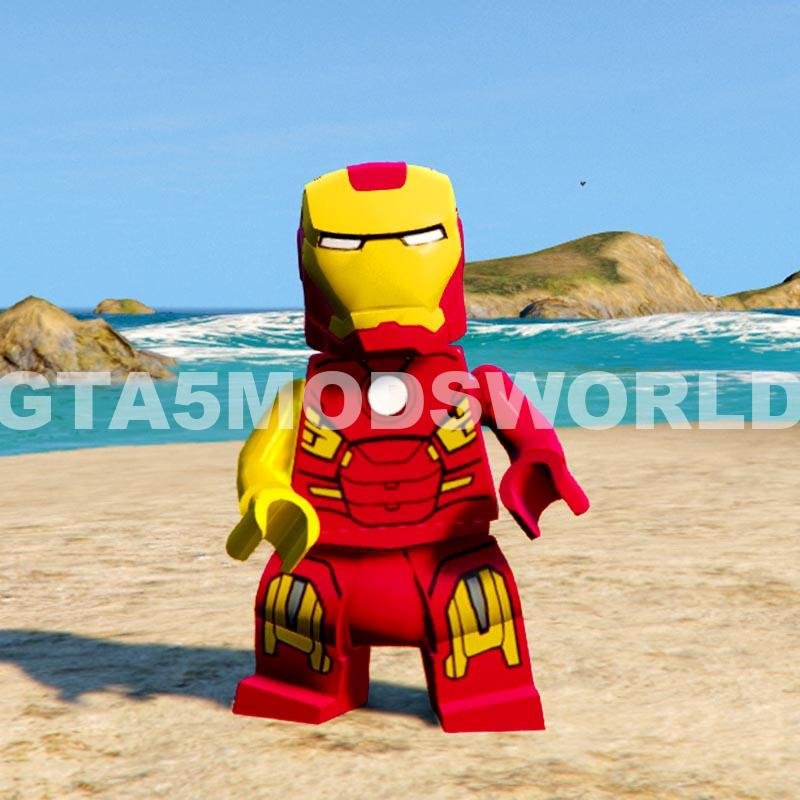 GTA 5 Mods LEGO IRONMAN GOLD