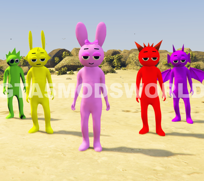 GTA 5 Mods Incredibox Sprunki ALL (PACK OF 5)