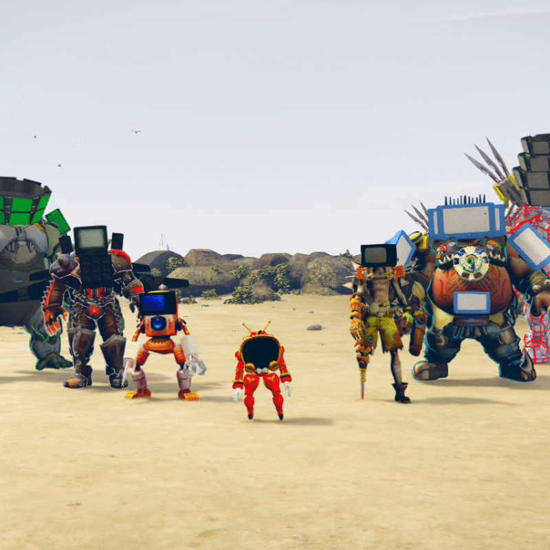 GTA 5 Mods Tvman Titan ALL ( PACK OF 9)