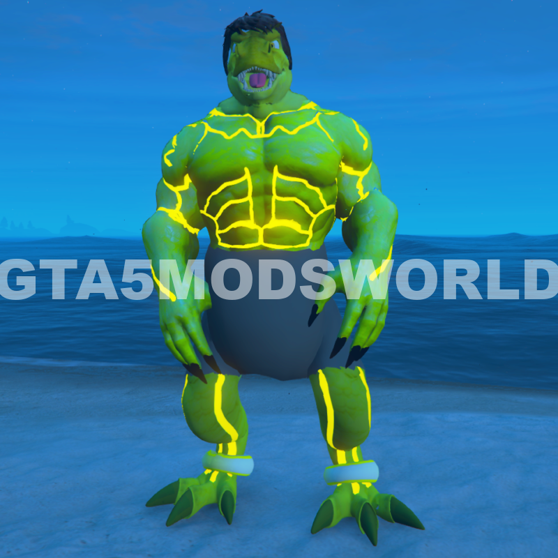 Dinosaur Hulk 5 GTA 5 Mods