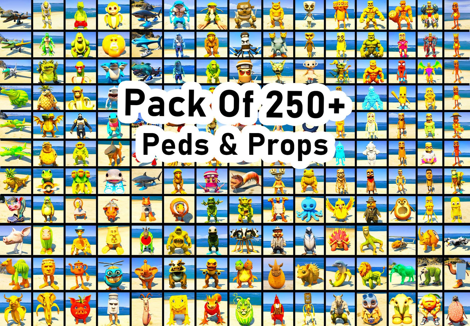 All Brainrot (Pack Of 250+Peds & Props)