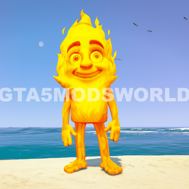 Fire Tung Tung Tung Sahur New GTA 5 Mods ( 2 Sizes)