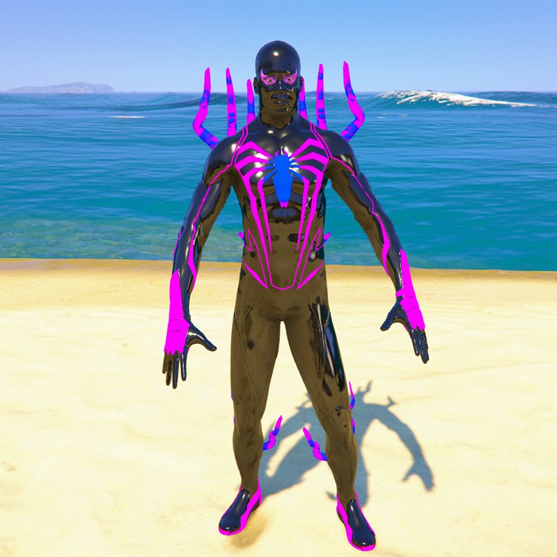 Franklin Spidyvenom 2 GTA 5 Mods