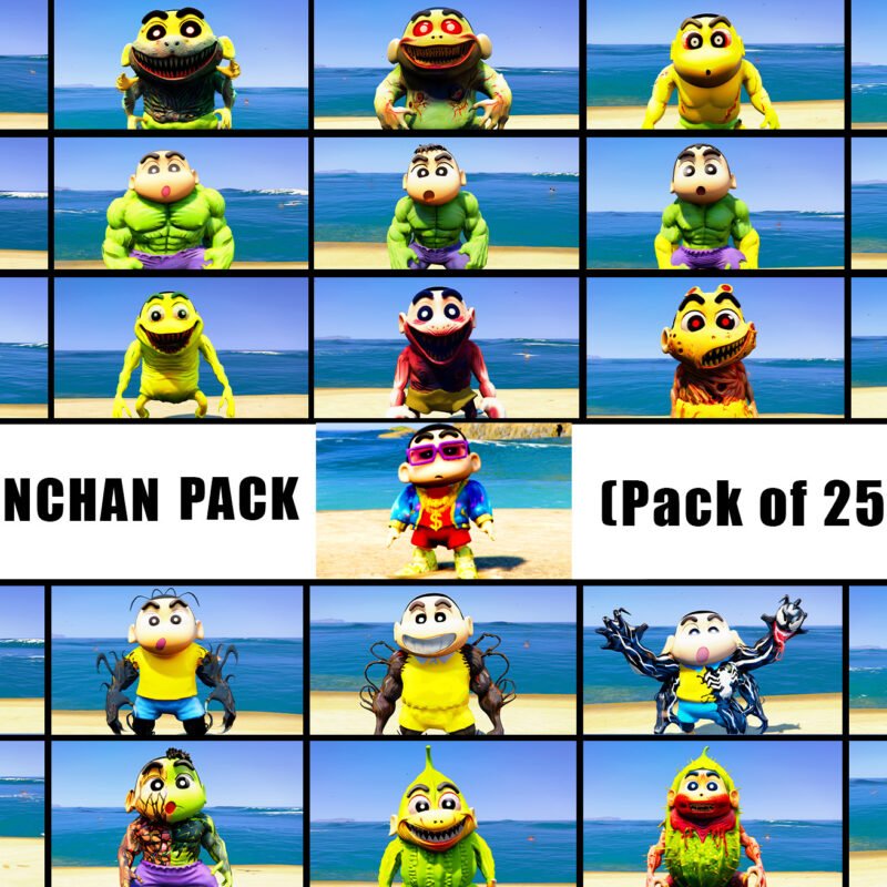 Shinchan GTA 5 Mods ( Pack of 25+ Peds)