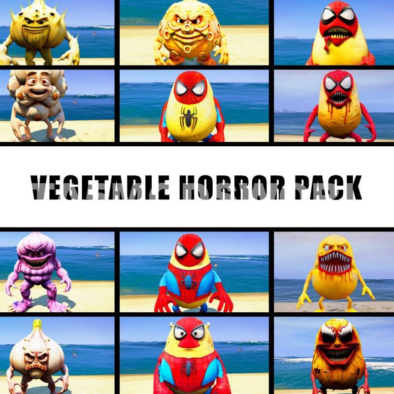 Horror Vegetable GTA 5 Mods ( Pack of 22 Peds)