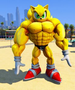 Super Sonic Muscular Body Big GTA 5 Mods