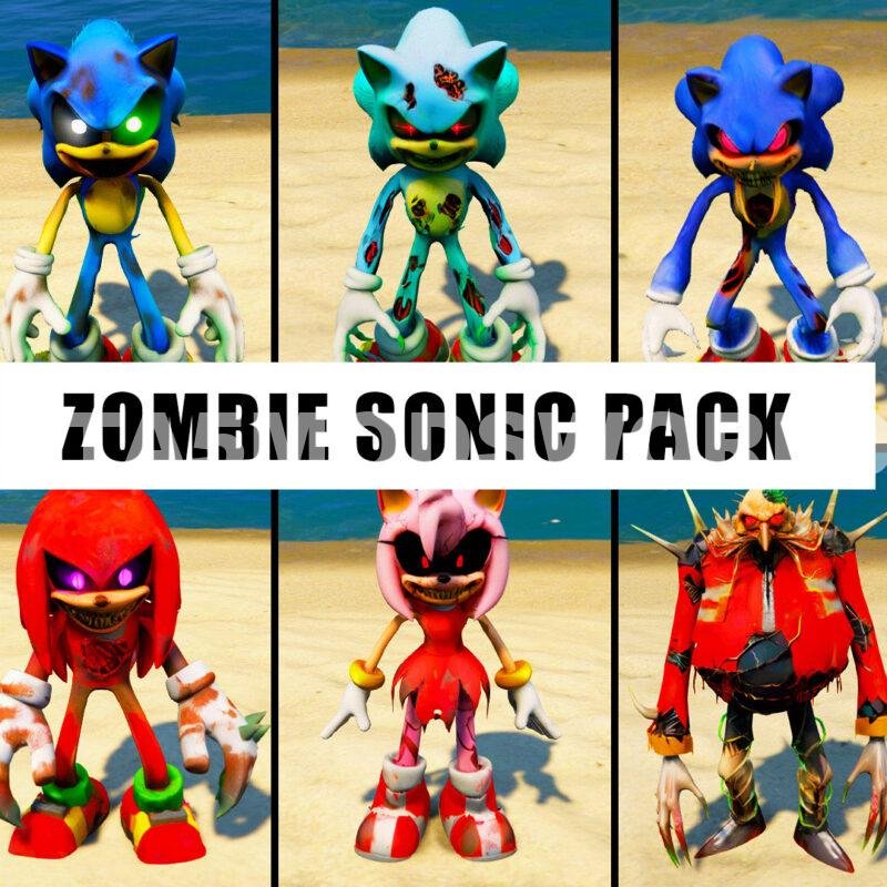 ZOMBIE SONIC PACK GTA 5 MODS WORLD ( Pack of 10 Mods)