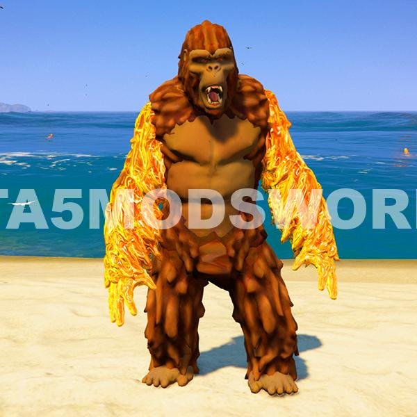 Gorilla King Kong Upgrading in Gold 2 GTA 5 Mods