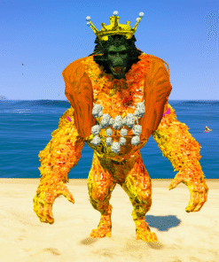 Gorilla King Kong Upgrading in Gold 4 GTA 5 Mods