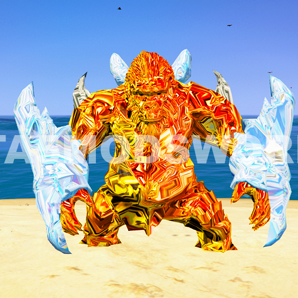Gorilla King Kong Upgrading in Gold 5 GTA 5 Mods