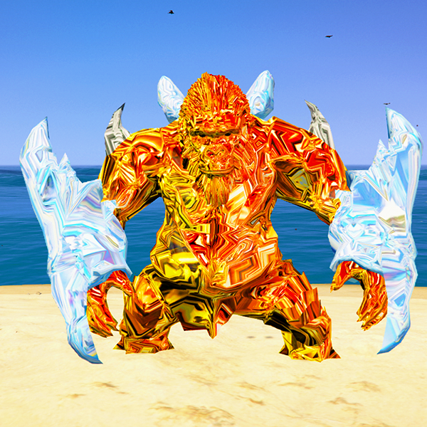 Gorilla King Kong Upgrading in Gold 5 GTA 5 Mods