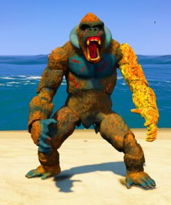 Gorilla King Kong Upgrading in Gold GTA 5 Mods