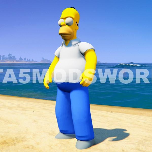Homer Simpson Fortnite GTA 5 Mods