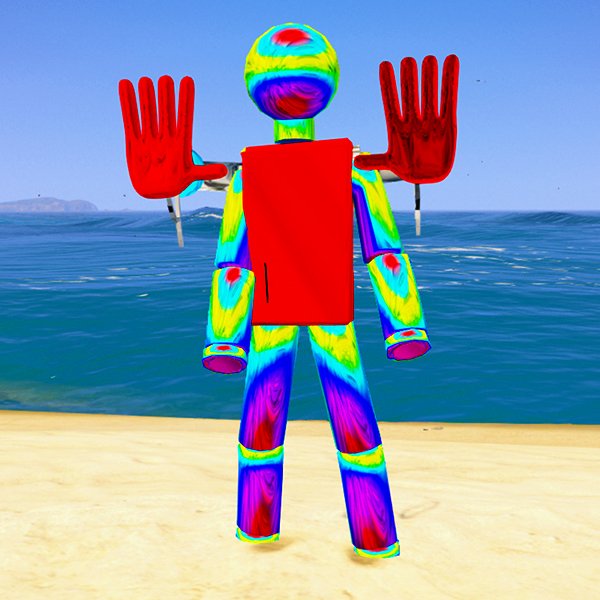 Rainbow PlayTime Robot GTA 5 MODS