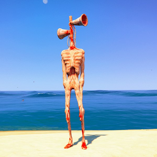 Big Huggy Wuggy Siren Head GTA 5 Mods