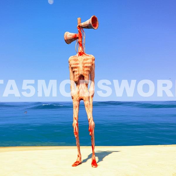 Big Huggy Wuggy Siren Head GTA 5 Mods