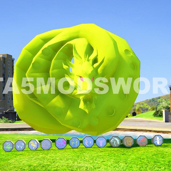 Talisman stones Jackie chan adventures GTA 5 PROPS (Pack Of 13 PROPS)