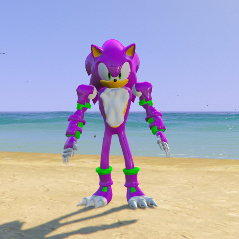 Mecha Violet Sonic GTA 5 Mods