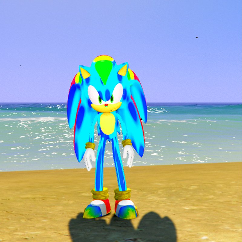 Rainbow Sonic GTA 5 Mods