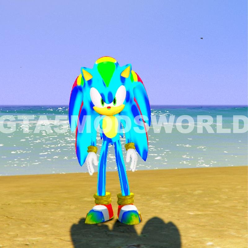 Rainbow Sonic GTA 5 Mods