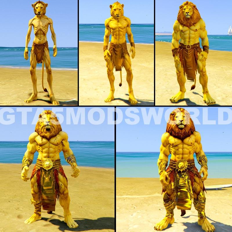 Upgrading Weak To Strong Lion Pack GTA 5 Mods