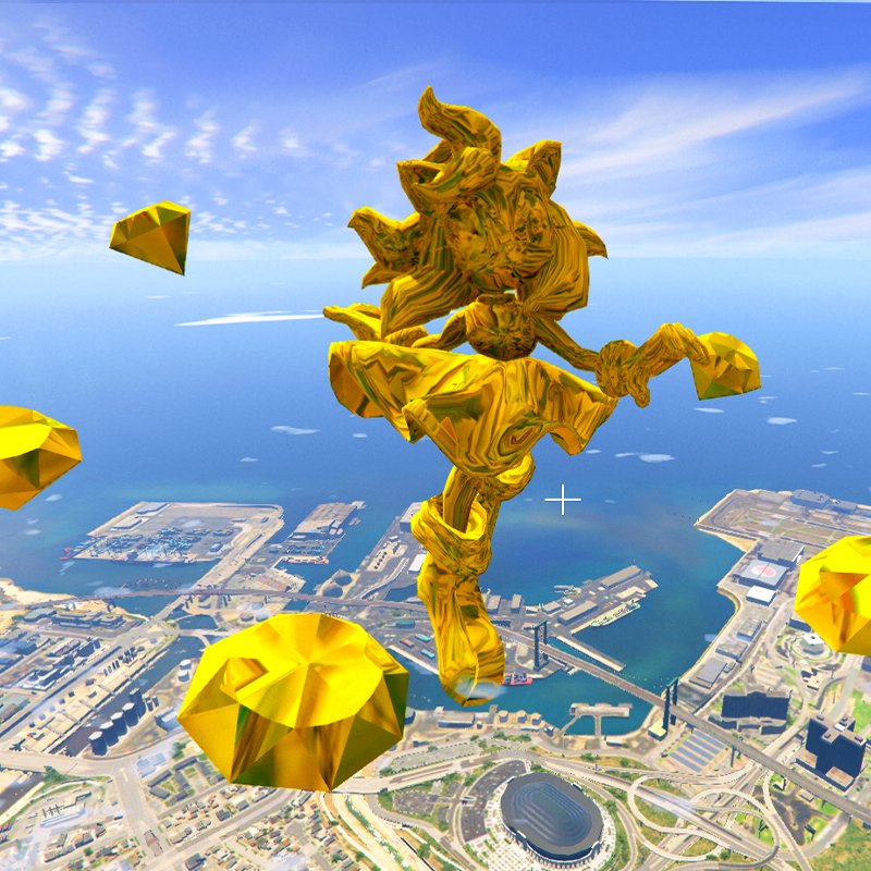 Biggest Golden Amy Rose GTA 5 Props