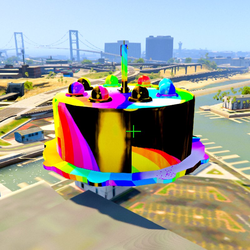 Rainbow + Golden Cake GTA 5 Props