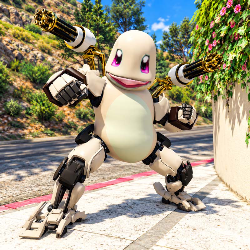 Armored Mech Charmander GTA5 MODS