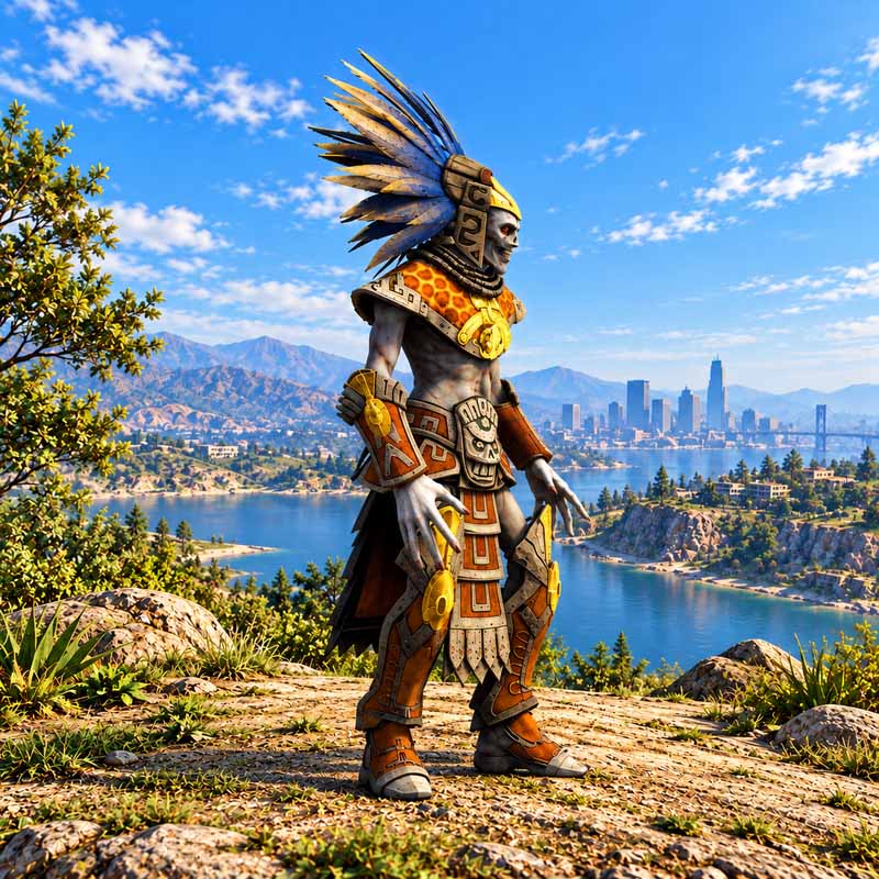 Aztec Skull Warrior GTA5 MODS