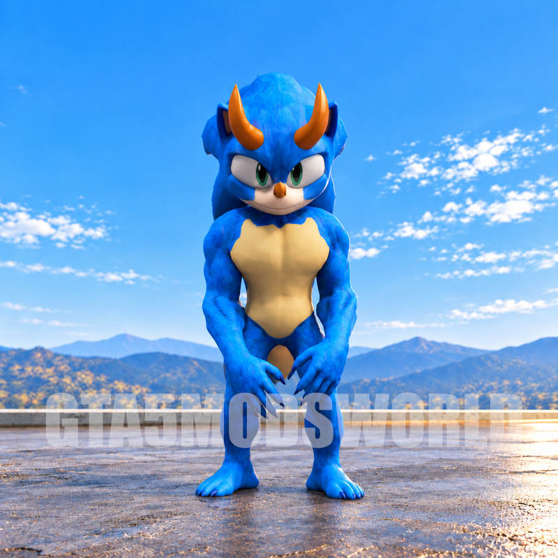 Beast Horned Sonic GTA5 MODS
