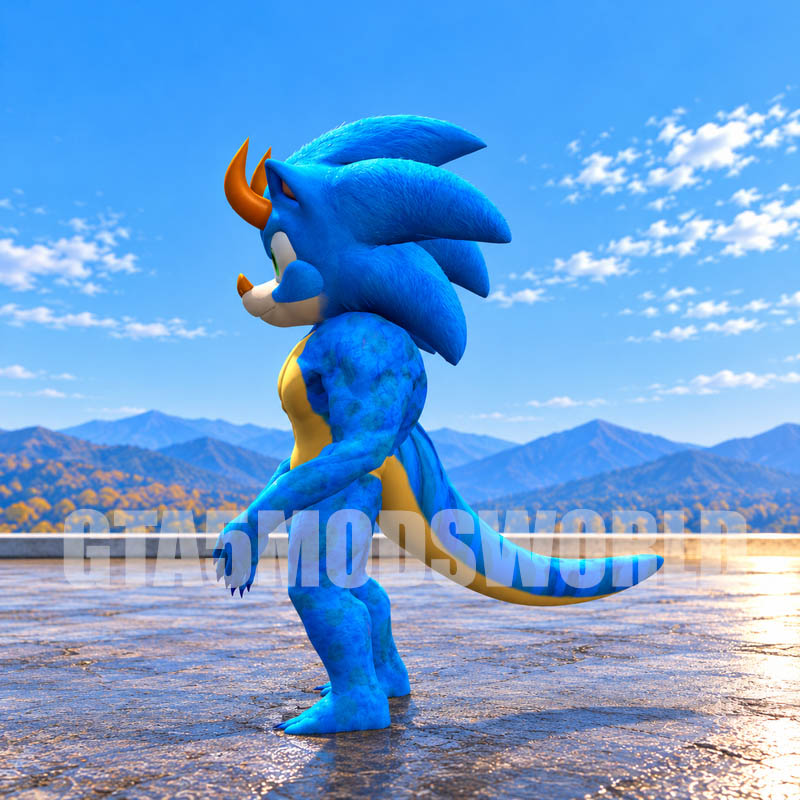 Beast Horned Sonic GTA5 MODS