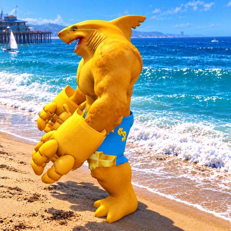 Big Golden Shark Man GTA5 MODS
