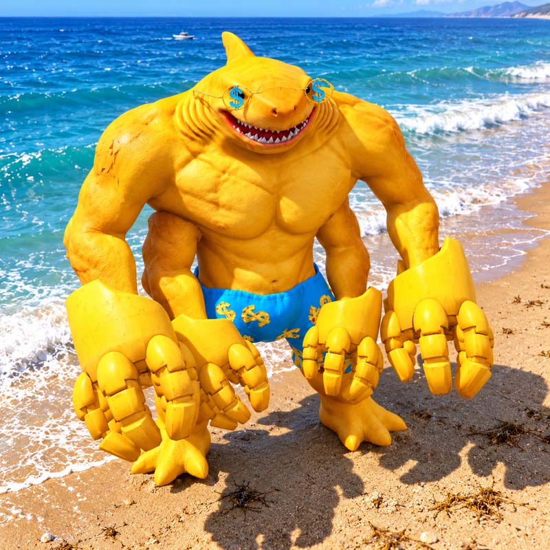 Big Golden Shark Man GTA5 MODS