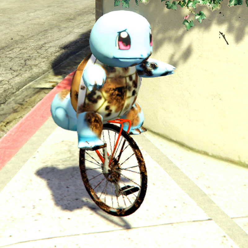 Dirty Squirtle on Unicycle GTA5 MODS