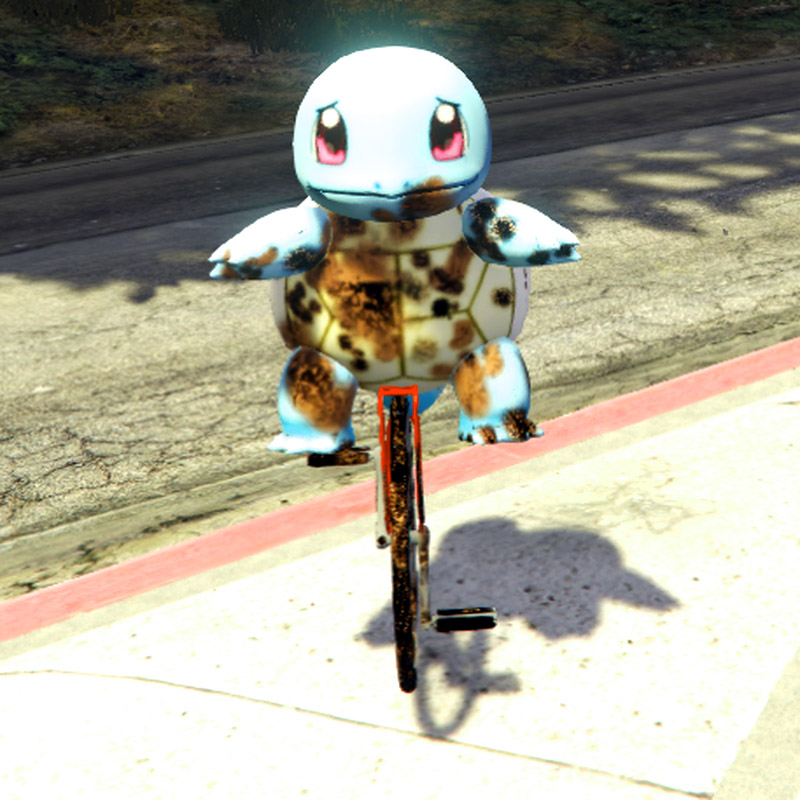 Dirty Squirtle on Unicycle GTA5 MODS