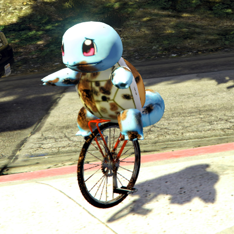 Dirty Squirtle on Unicycle GTA5 MODS