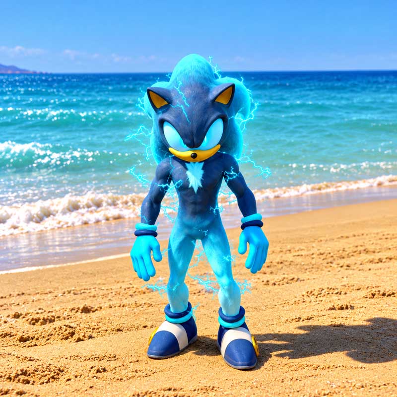 Electric Cyan Shadow Sonic GTA5 MODS