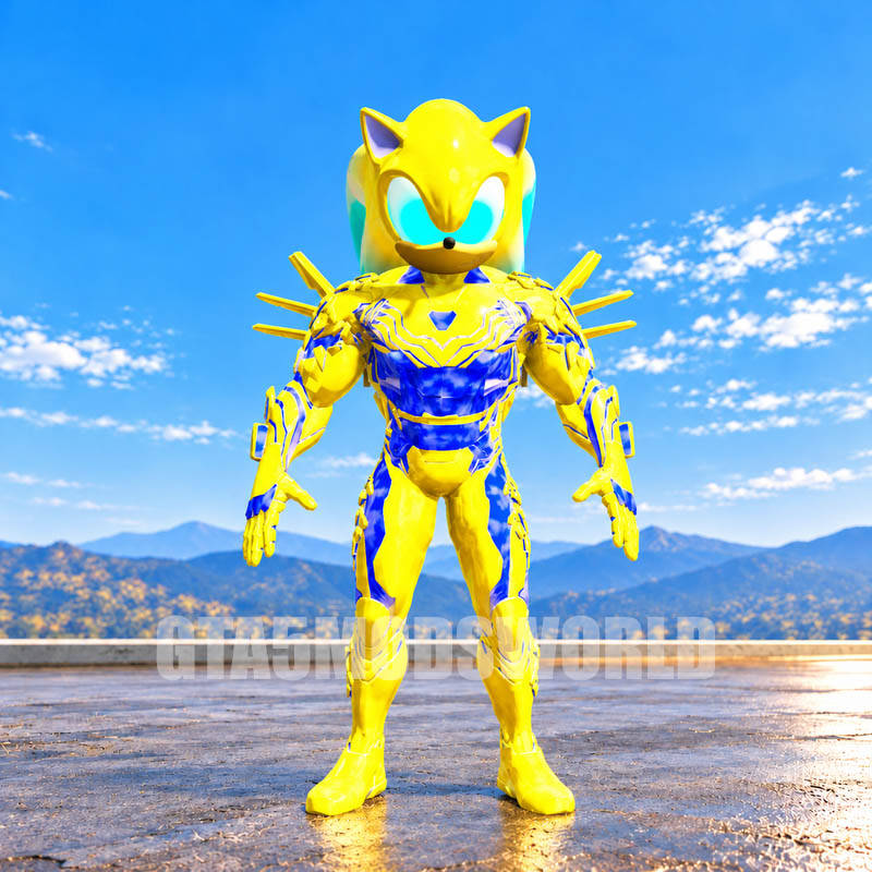 Golden Cyber Sonic GTA5 MODS