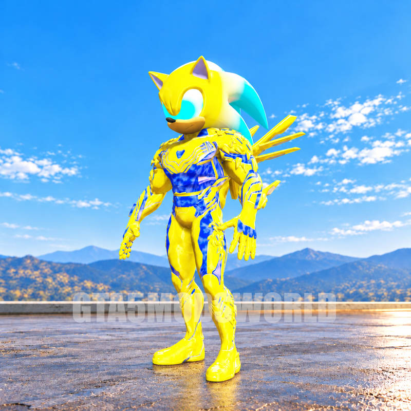Golden Cyber Sonic GTA5 MODS