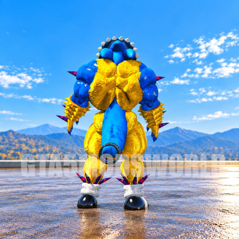 Golden Spiked Dino Sonic GTA5 MODS
