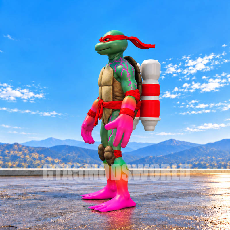 Jetpack Raphael Ninja Turtle GTA5 MODS