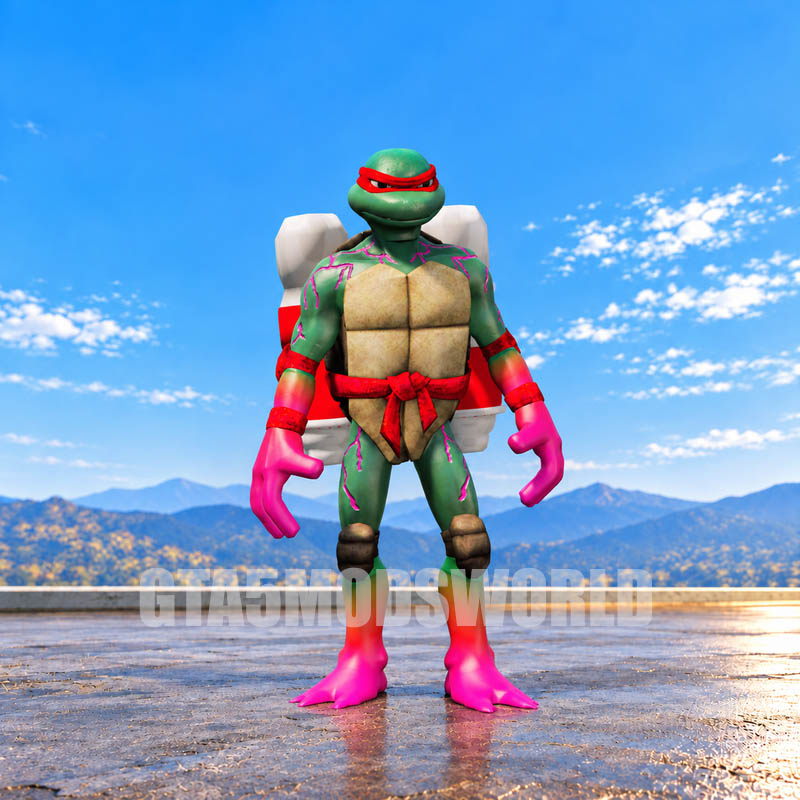 Jetpack Raphael Ninja Turtle GTA5 MODS