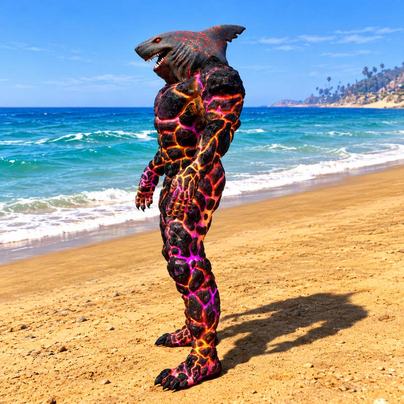 Lava Shark Man 3 GTA5 MODS