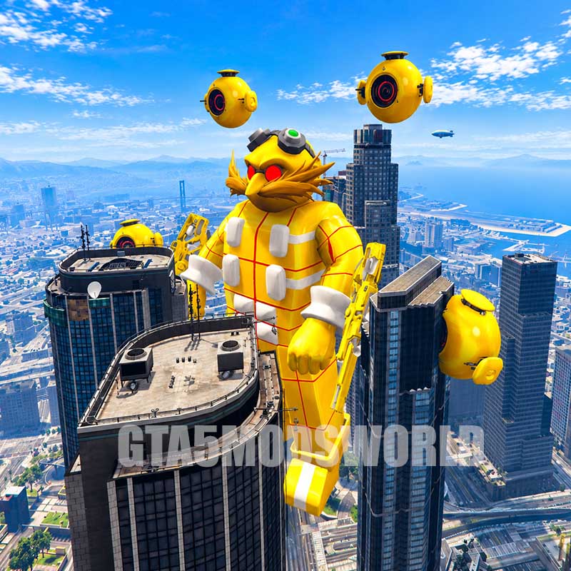Lego Giant Super Dr Eggman Sonic GTA5 MOD