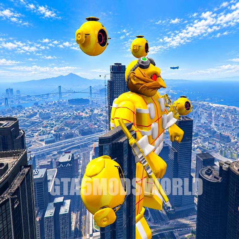Lego Giant Super Dr Eggman Sonic GTA5 MOD