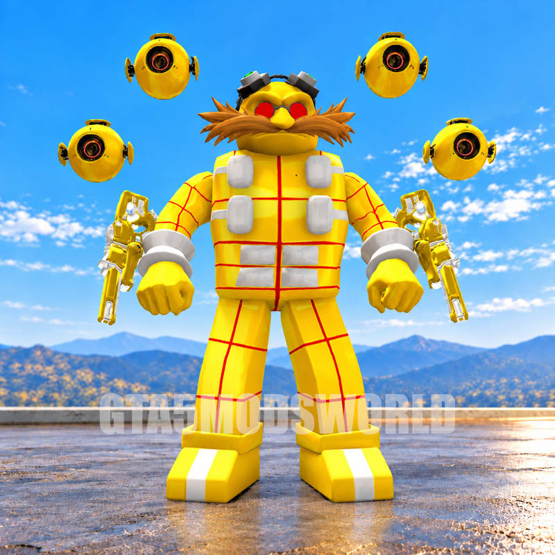 Lego Super Dr Eggman Drones Sonic GTA5 MODS