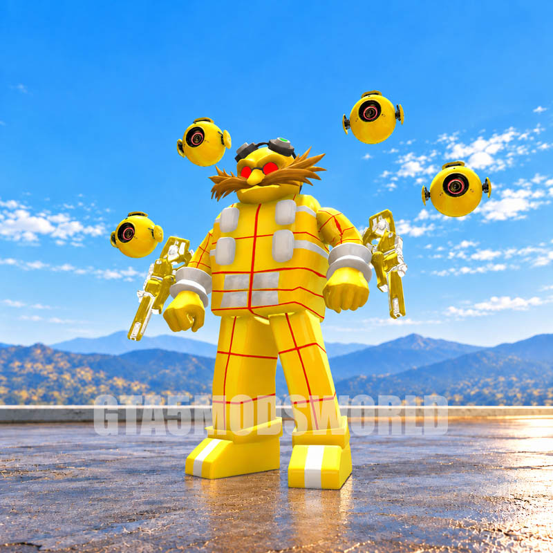 Lego Super Dr Eggman Drones Sonic GTA5 MODS